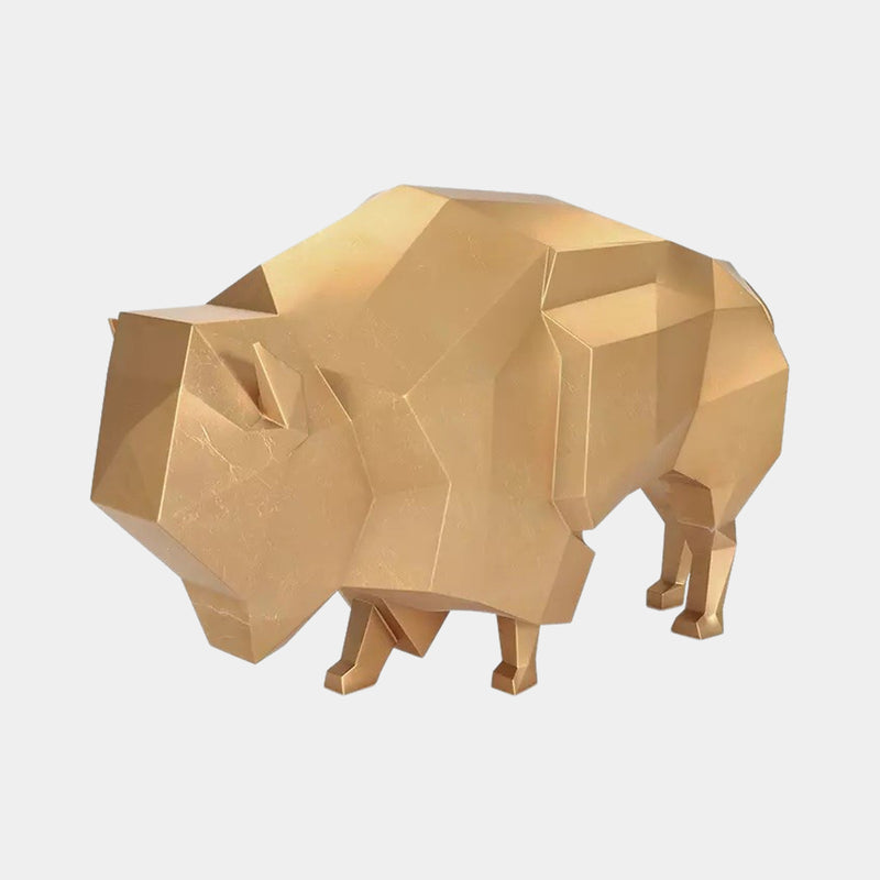 Luxury Gold Leaf Bull Statue