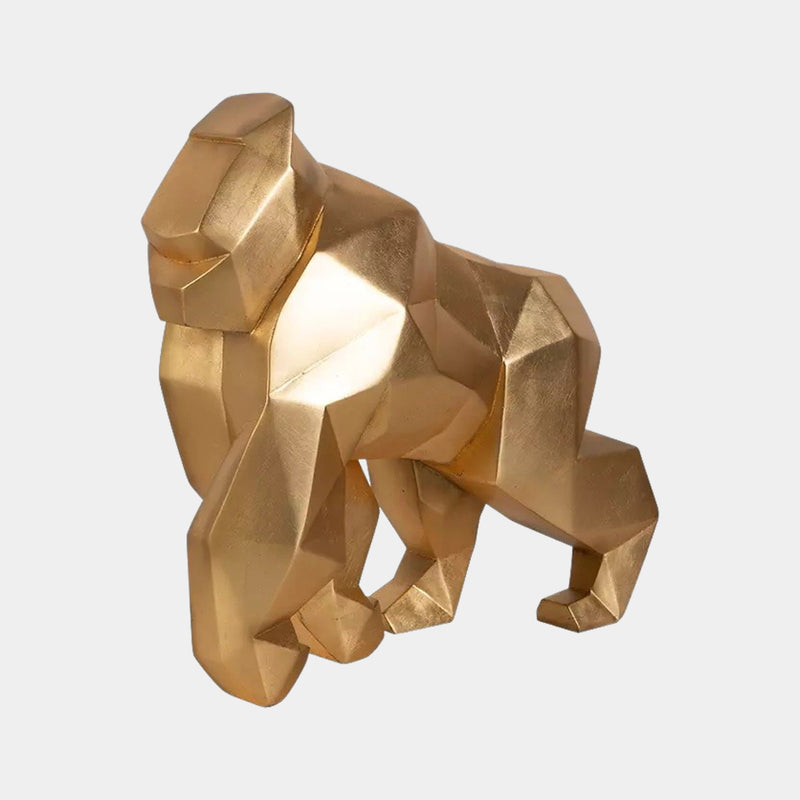 Luxury Gold Leaf Gorilla Statue