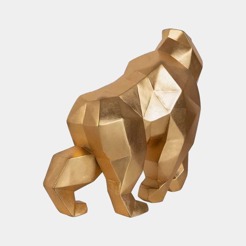 Luxury Gold Leaf Gorilla Statue