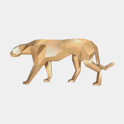 Luxury Gold Leaf Puma Statue