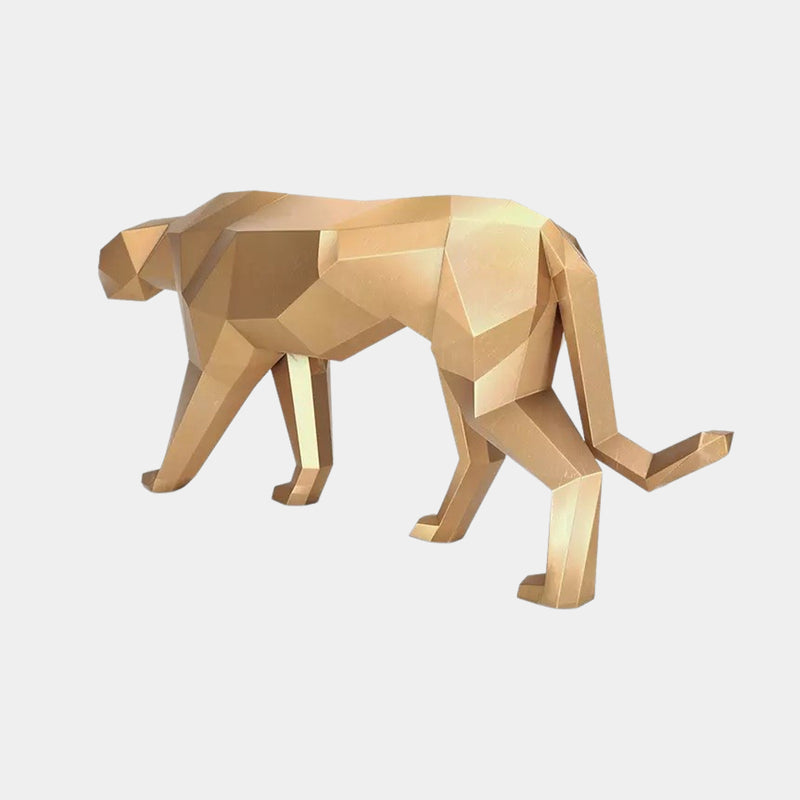 Luxury Gold Leaf Puma Statue