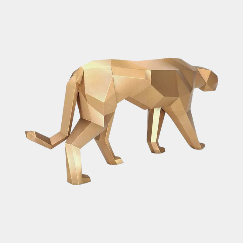 Luxury Gold Leaf Puma Statue