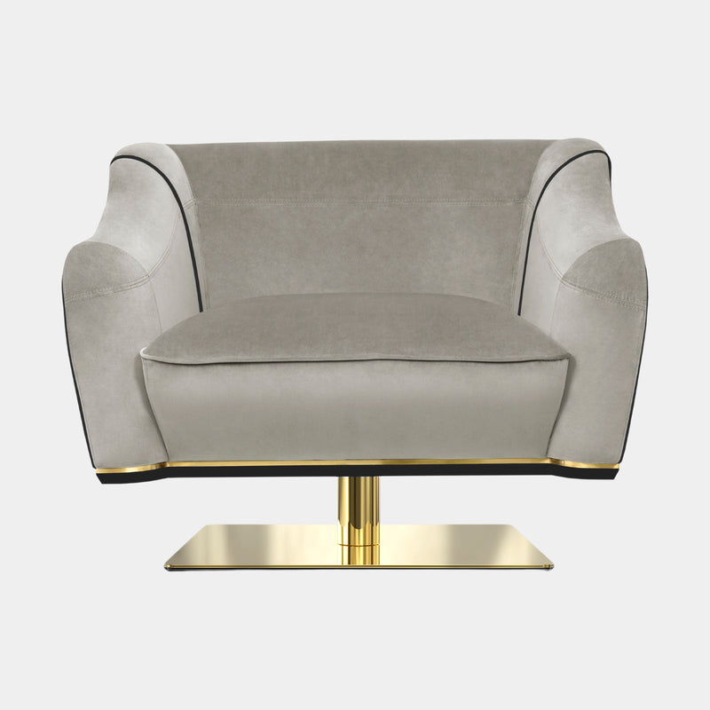 MacAlister Luxury Swivel Chair with Diamond Stitching