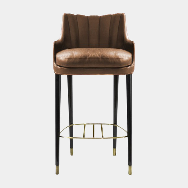 Maison Natural Leather Bar Chair