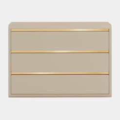 Maria Curved Chest of Drawers with Golden Detailing