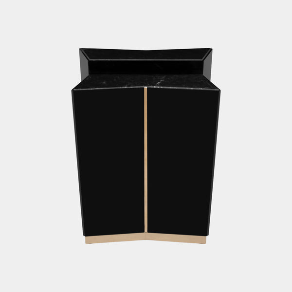 Marseille Side Table with Golden Detailing