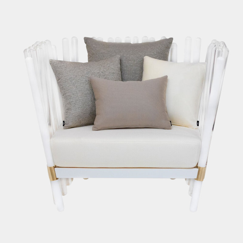 Houdini Luxury Outdoor Armchair with Acrylic Rod Structure