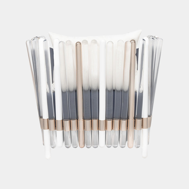 Houdini Luxury Outdoor Armchair with Acrylic Rod Structure