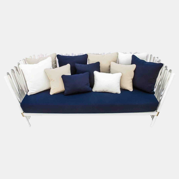 Houdini Luxury Outdoor Sofa Blue & White