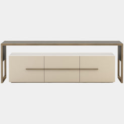 Monsanto 3 Door Luxury TV Base with Brass Trim