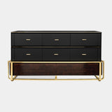 Monticello Walnut Root & Golden Brass Dresser