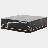 Nero Marquina Polished Marble Coffee Table