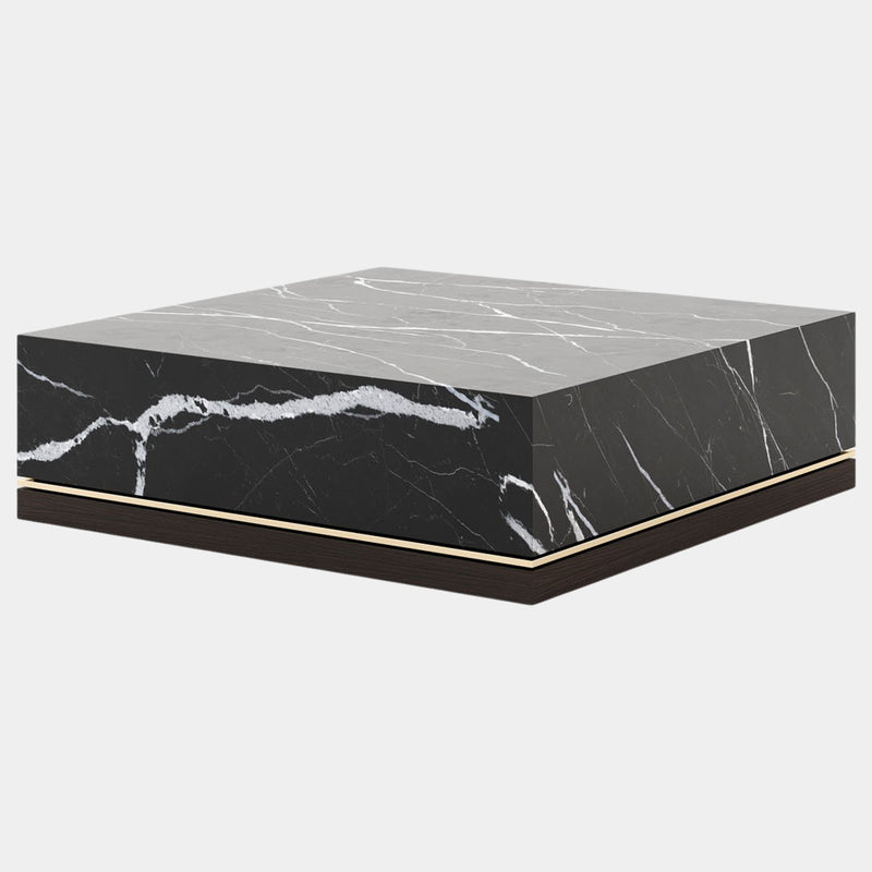 Nero Marquina Polished Marble Coffee Table