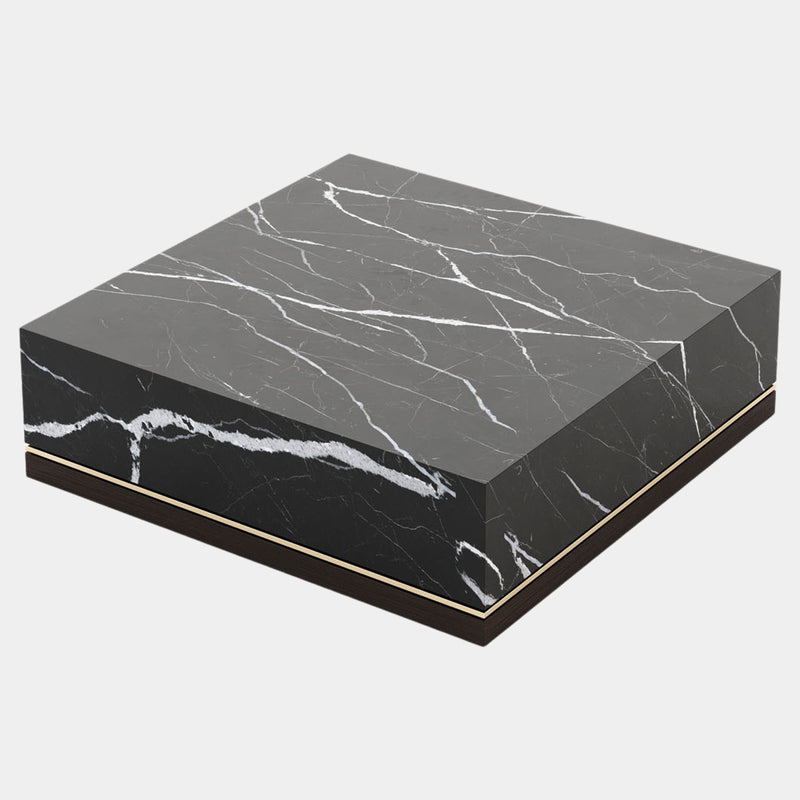 Nero Marquina Polished Marble Coffee Table