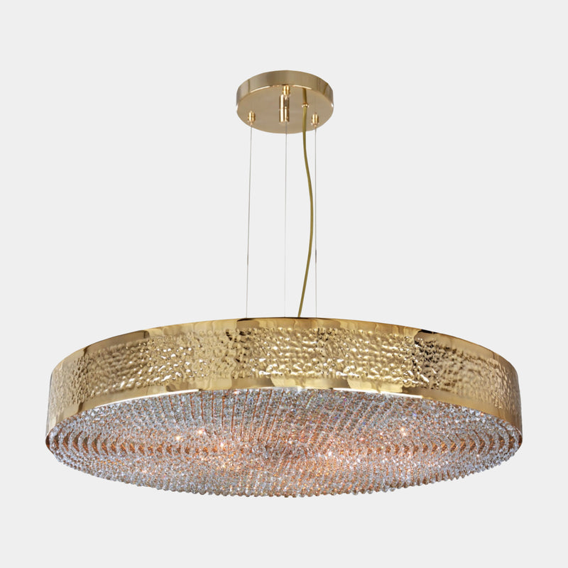 Penthouse Gold-Plated Crystal Suspension Light