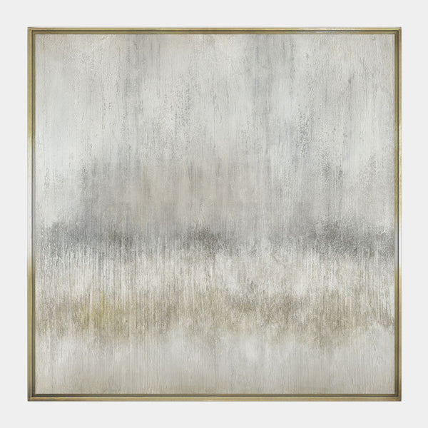 Bisoir by Quintessa Art – Contemporary luxury wall art featuring a neutral palette with gold leaf accents, perfect for high-end home decor and modern interior design.