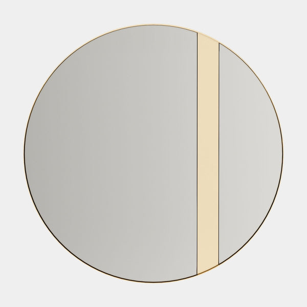 Ricci Polished Gold Round Mirror