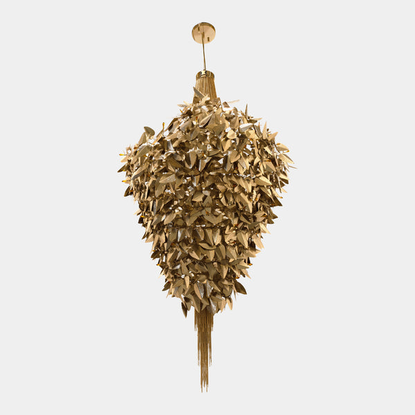 Luxury Home Decor | Rococo Hammered Gold Chandelier