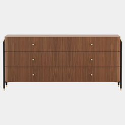 Rosewood Walnut Mid-Century Chest of Drawers