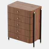Rosewood Walnut Mid-Century Tallboy