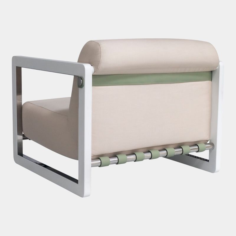Saccu Outdoor Nickel-Plated Armchair