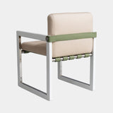 Saccu Outdoor Nickel-Plated Dining Chair