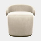 Serenity Low Back Occasional Tub Chair: ivory velvet (Cat A)