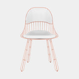 Nodo Gold Plated Steel Outdoor Dining Chair
