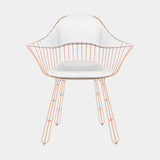 Nodo Gold Plated Steel Outdoor Dining Chair