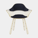 Nodo Gold Plated Steel Outdoor Dining Chair