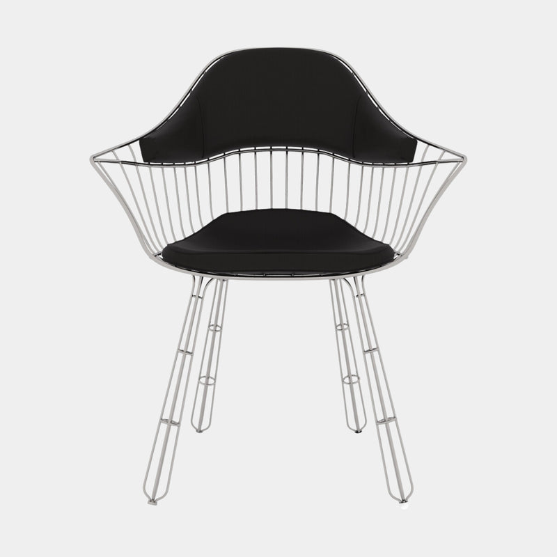 Nodo Gold Plated Steel Outdoor Dining Chair