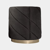 Visionnaire Ultrasound Bedside Table: Modern luxury bedside table featuring textured leather upholstery, a sleek marble top, and a functional internal compartment. This statement piece adds a touch of elegance to any bedroom.