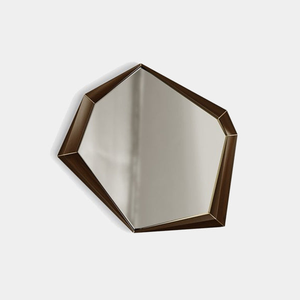 The Private Label Opera Mirror with Walnut Veneer & Brass Sydney Mirror