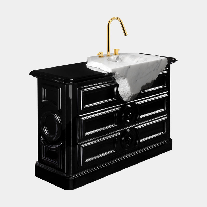 Walter Carved Black High Gloss Washbasin