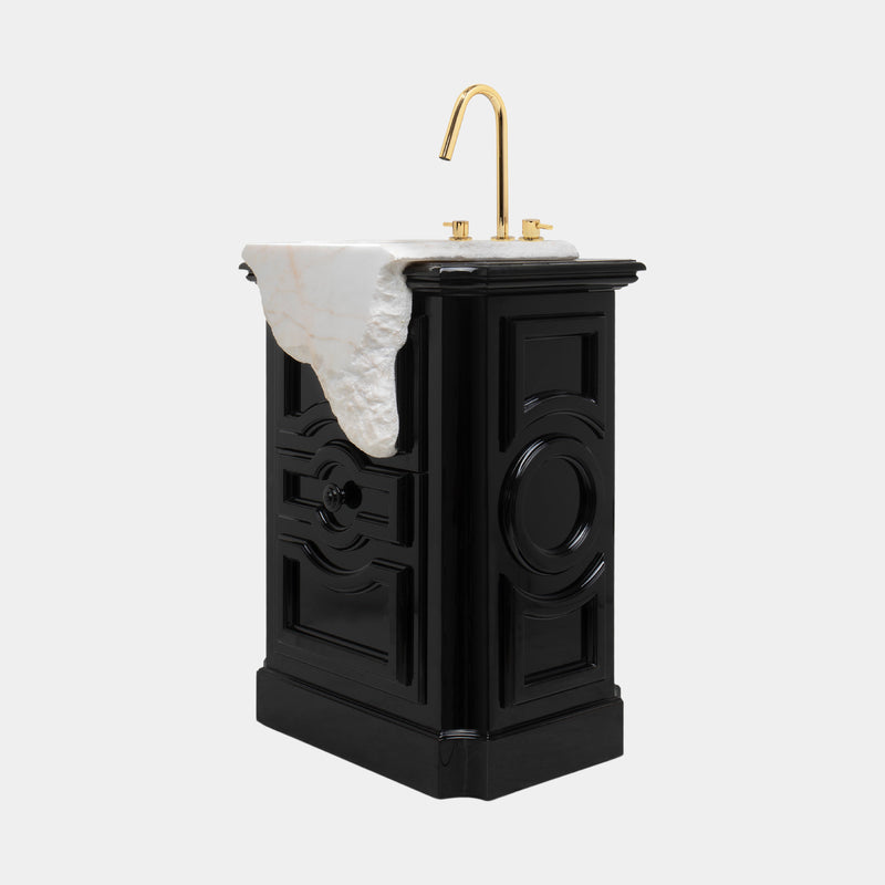 Walter Carved Black High Gloss Washbasin